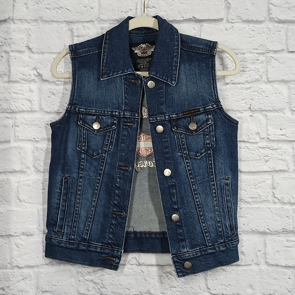 🌴Harley-Davidson denim vest - Picture 2 of 3